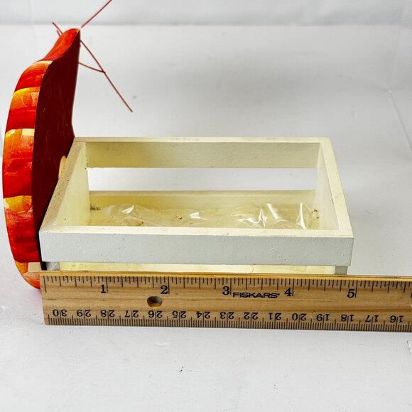 Napkin Holders Wooden Shrimps Carved Rings Set 4 Matching Box Kitchen Decor Seaf - Picture 9 of 12